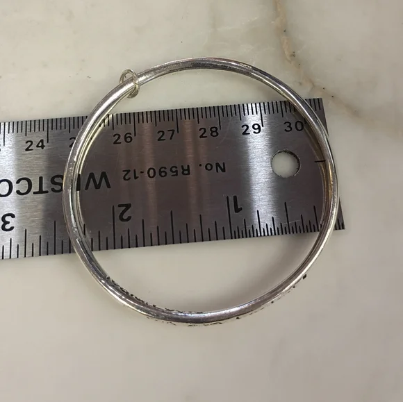 Silver Inspirational Bangle Bracelets - Picture 4 of 9
